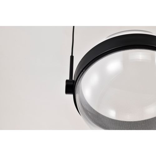 Main product image of Arvada 8 Inch LED Pendant Matte Black Silk Screened Acrylic Lens