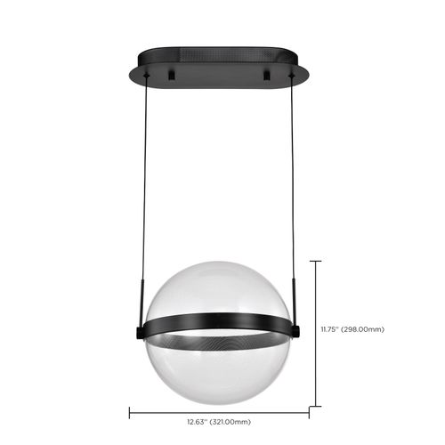 Main product image of Arvada 12 Inch LED Pendant Matte Black Silk Screened Acrylic Lens