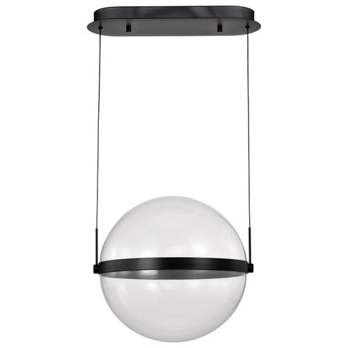 Main product image of Arvada 16 Inch LED Pendant Matte Black Silk Screened Acrylic Lens