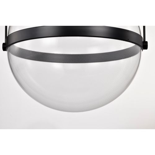 Main product image of Arvada 16 Inch LED Pendant Matte Black Silk Screened Acrylic Lens