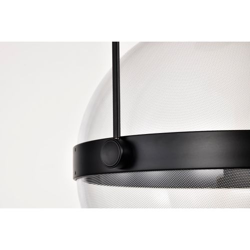Main product image of Arvada 16 Inch LED Pendant Matte Black Silk Screened Acrylic Lens