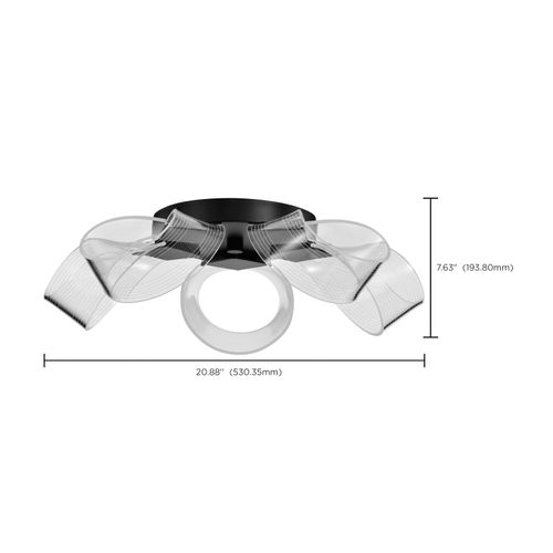 Main product image of Barnett 21 Inch LED Flush Mount Matte Black Silk Screened Acrylic Lens