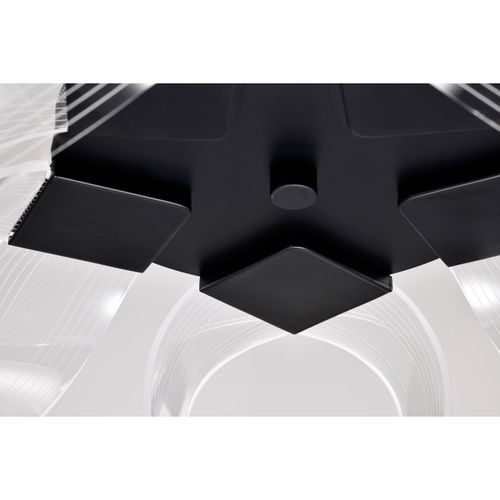 Main product image of Barnett 21 Inch LED 5 Light Chandelier Matte Black Silk Screened Acrylic Lens