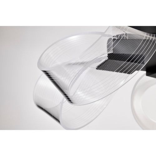 Main product image of Barnett 21 Inch LED 5 Light Chandelier Matte Black Silk Screened Acrylic Lens