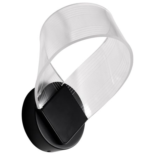 Main product image of Barnett 8 Inch LED Wall Sconce Matte Black Silk Screened Acrylic Lens