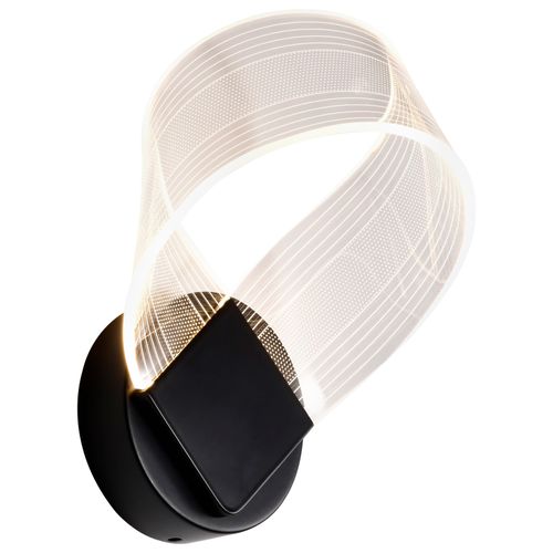 Main product image of Barnett 8 Inch LED Wall Sconce Matte Black Silk Screened Acrylic Lens