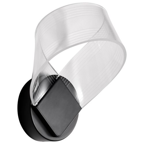Main product image of Barnett 8 Inch LED Wall Sconce Matte Black Silk Screened Acrylic Lens