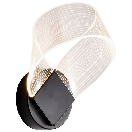 Main product image of Barnett 8 Inch LED Wall Sconce Matte Black Silk Screened Acrylic Lens