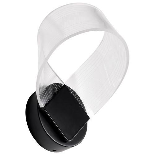 Main product image of Barnett 8 Inch LED Wall Sconce Matte Black Silk Screened Acrylic Lens