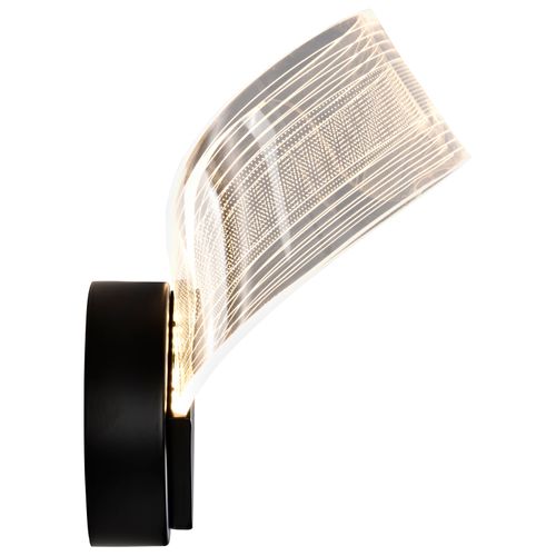 Main product image of Barnett 8 Inch LED Wall Sconce Matte Black Silk Screened Acrylic Lens
