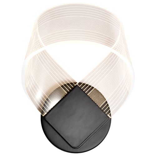 Main product image of Barnett 8 Inch LED Wall Sconce Matte Black Silk Screened Acrylic Lens