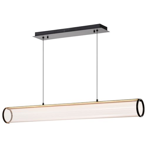 Main product image of Vale 43 Inch LED Island Pendant Matte Black Silk Screened Acrylic Lens