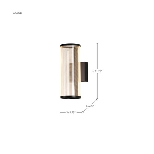 Main product image of Vale 5 Inch LED Sconce Matte Black Silk Screened Acrylic Lens