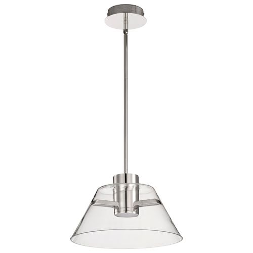 Main product image of Edmond 14 Inch LED Pendant Polished Nickel w/ Clear Glass