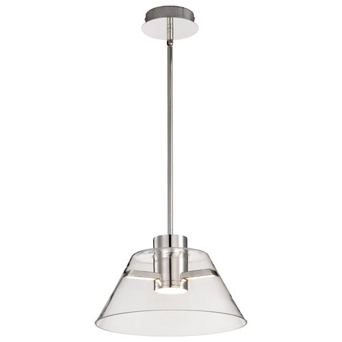 Main product image of Edmond 14 Inch LED Pendant Polished Nickel w/ Clear Glass