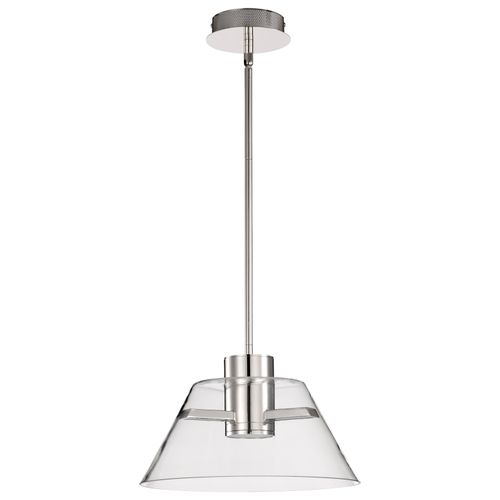 Main product image of Edmond 14 Inch LED Pendant Polished Nickel w/ Clear Glass