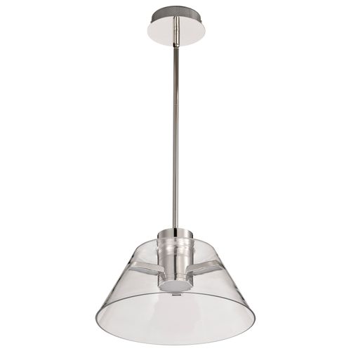 Main product image of Edmond 14 Inch LED Pendant Polished Nickel w/ Clear Glass