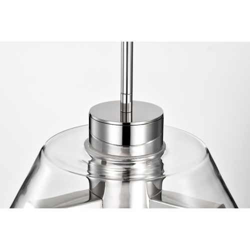 Main product image of Edmond 14 Inch LED Pendant Polished Nickel w/ Clear Glass