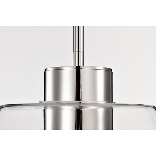 Main product image of Edmond 14 Inch LED Pendant Polished Nickel w/ Clear Glass