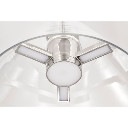 Main product image of Edmond 14 Inch LED Pendant Polished Nickel w/ Clear Glass