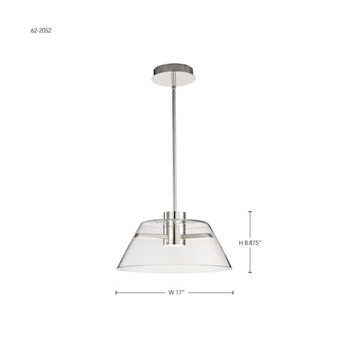 Main product image of Edmond 17 Inch LED Pendant Polished Nickel