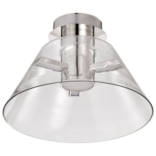 Main product image of Edmond 14 Inch LED Semi Flush Polished Nickel w/ Clear Glass