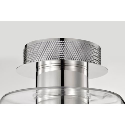Main product image of Edmond 14 Inch LED Semi Flush Polished Nickel w/ Clear Glass