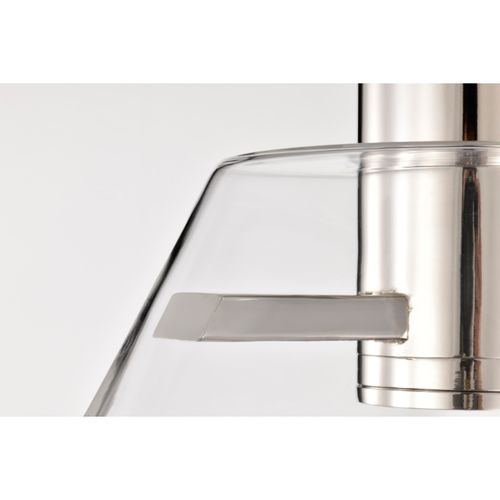Main product image of Edmond 14 Inch LED Semi Flush Polished Nickel w/ Clear Glass