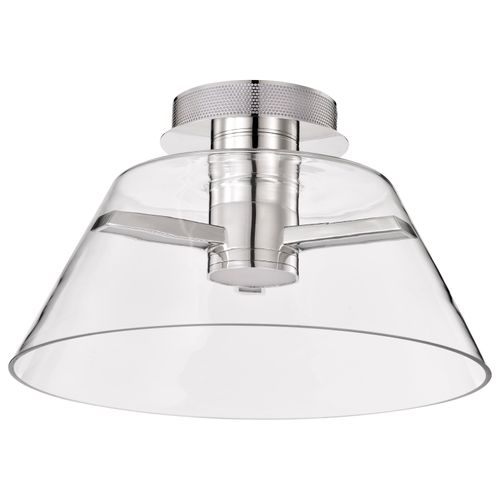 Main product image of Edmond 17 Inch LED Semi Flush Polished Nickel w/ Clear Glass