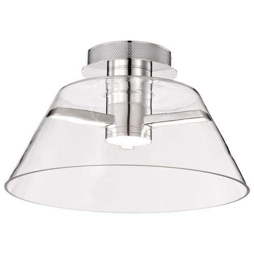 Main product image of Edmond 17 Inch LED Semi Flush Polished Nickel w/ Clear Glass