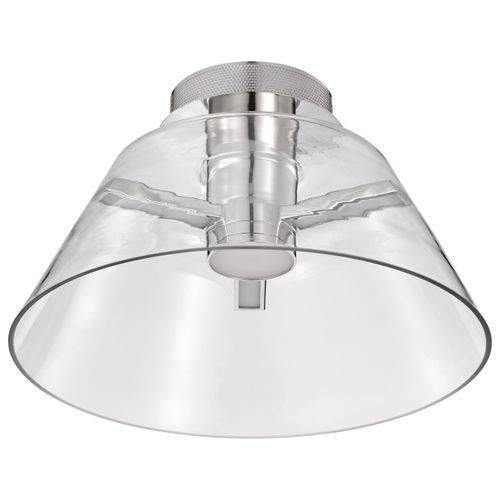 Main product image of Edmond 17 Inch LED Semi Flush Polished Nickel w/ Clear Glass