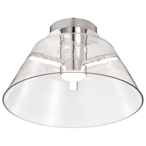 Main product image of Edmond 17 Inch LED Semi Flush Polished Nickel w/ Clear Glass