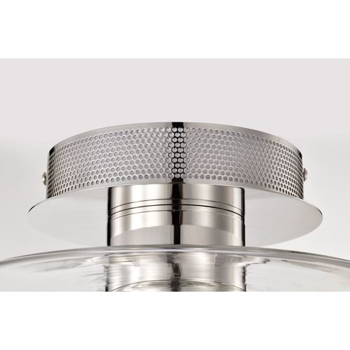 Main product image of Edmond 17 Inch LED Semi Flush Polished Nickel w/ Clear Glass