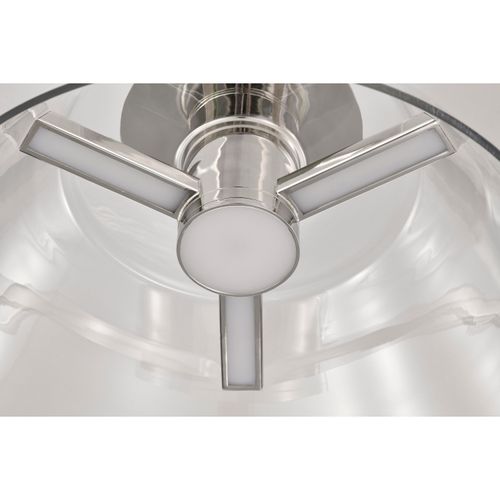 Main product image of Edmond 17 Inch LED Semi Flush Polished Nickel w/ Clear Glass