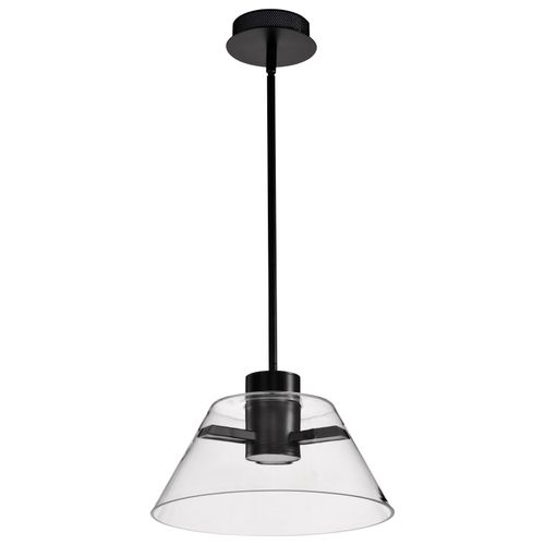 Main product image of Edmond 14 Inch LED Pendant Matte Black w/ Clear Glass
