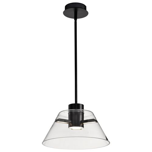 Main product image of Edmond 14 Inch LED Pendant Matte Black w/ Clear Glass