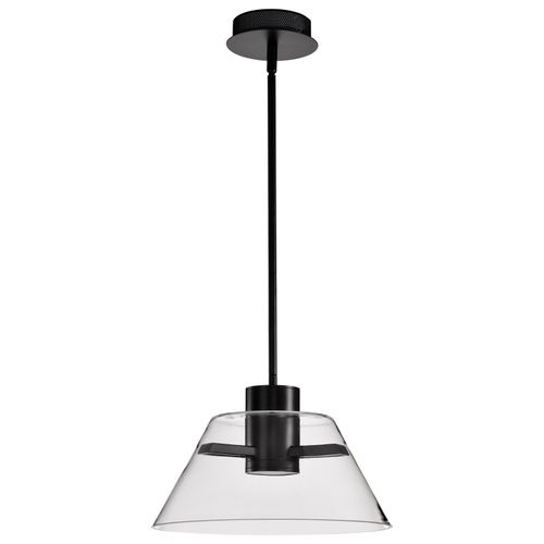 Main product image of Edmond 14 Inch LED Pendant Matte Black w/ Clear Glass