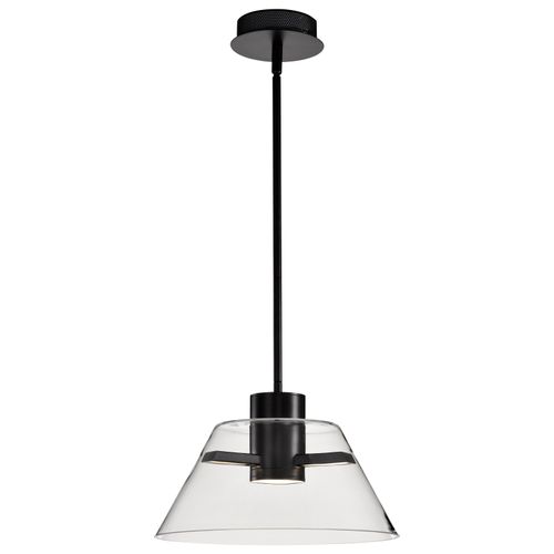 Main product image of Edmond 14 Inch LED Pendant Matte Black w/ Clear Glass