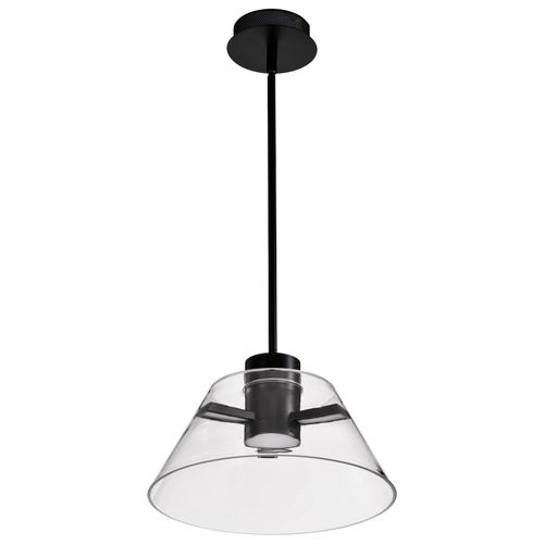 Main product image of Edmond 14 Inch LED Pendant Matte Black w/ Clear Glass