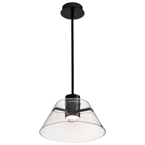 Main product image of Edmond 14 Inch LED Pendant Matte Black w/ Clear Glass