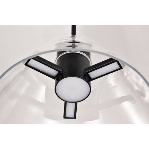 Main product image of Edmond 14 Inch LED Pendant Matte Black w/ Clear Glass