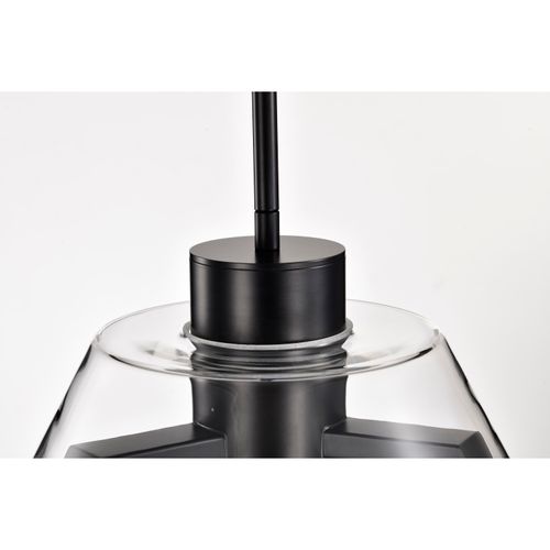 Main product image of Edmond 14 Inch LED Pendant Matte Black w/ Clear Glass