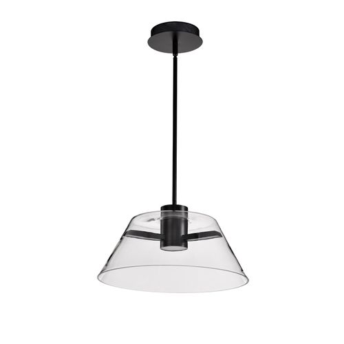 Main product image of Edmond 17 Inch LED Pendant Matte Black w/ Clear Glass