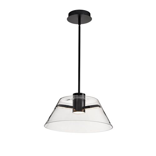 Main product image of Edmond 17 Inch LED Pendant Matte Black w/ Clear Glass