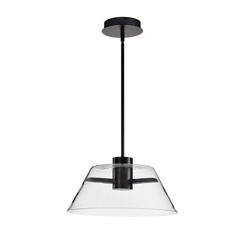 Main product image of Edmond 17 Inch LED Pendant Matte Black w/ Clear Glass