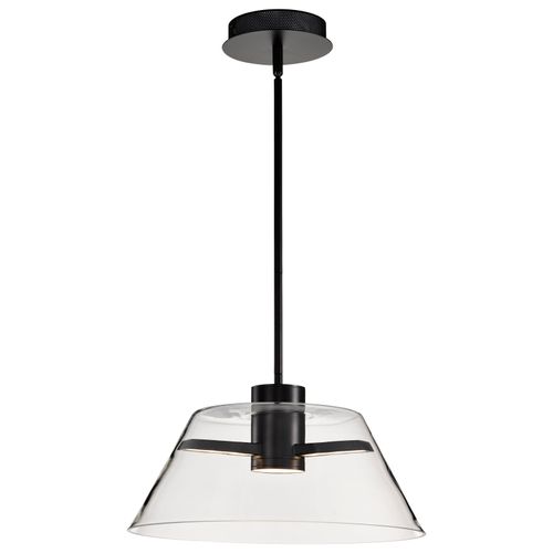 Main product image of Edmond 17 Inch LED Pendant Matte Black w/ Clear Glass