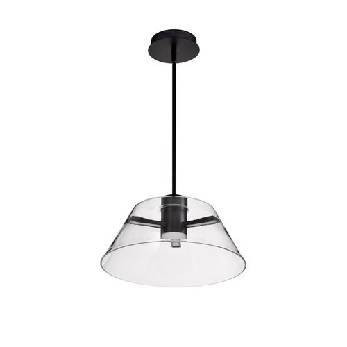 Main product image of Edmond 17 Inch LED Pendant Matte Black w/ Clear Glass