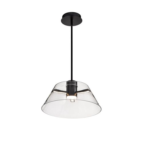 Main product image of Edmond 17 Inch LED Pendant Matte Black w/ Clear Glass