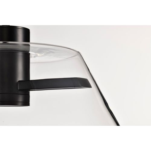 Main product image of Edmond 17 Inch LED Pendant Matte Black w/ Clear Glass