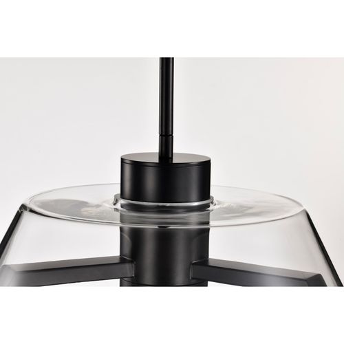 Main product image of Edmond 17 Inch LED Pendant Matte Black w/ Clear Glass